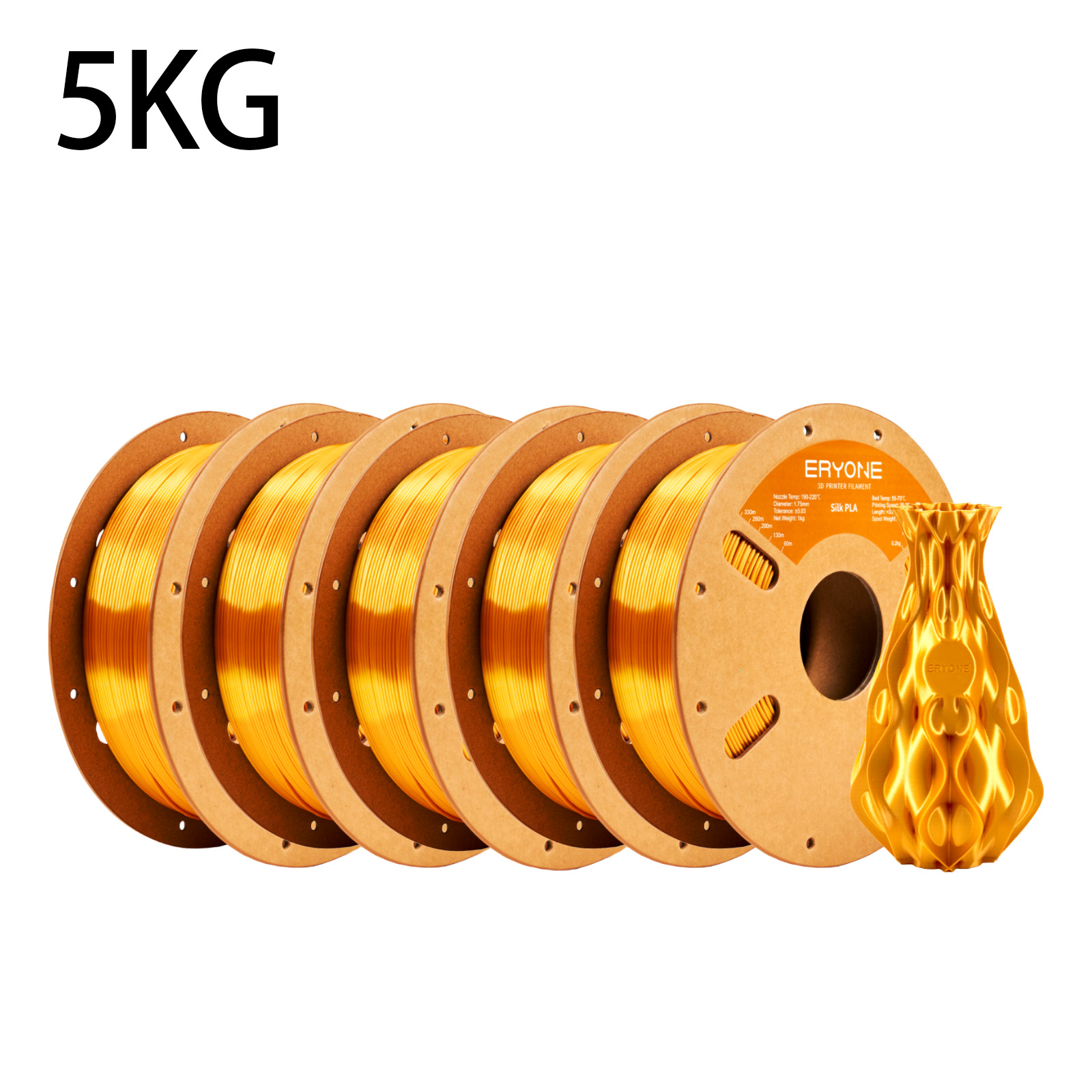 Filament 1.75 - ERYONE 5kg Silk PLA Filament for