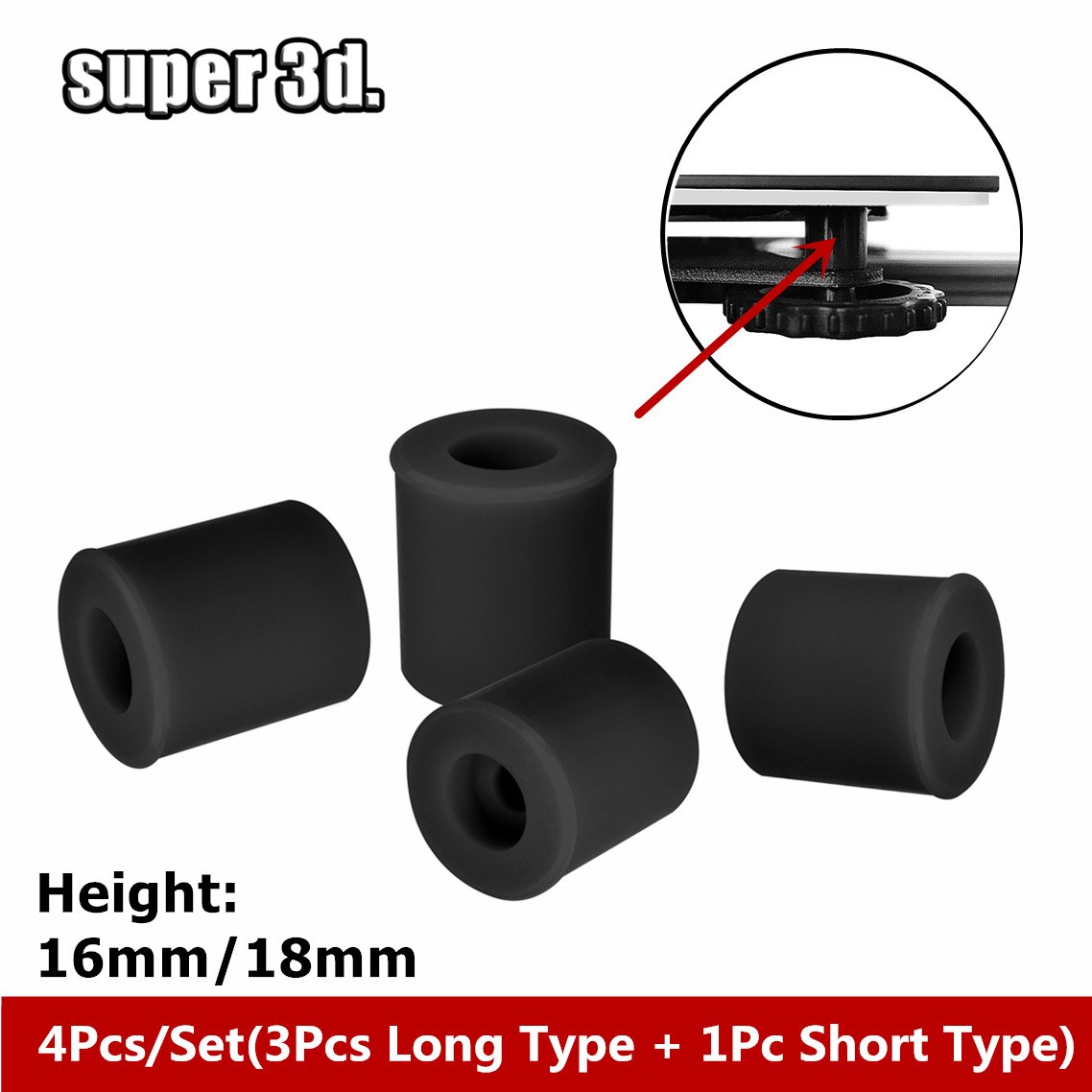 4/8/20Pcs Hot Bed Leveling Sil - 3D Printer Stand review and price
