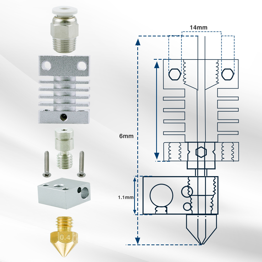 For Creality Ender 3 CR-10 CR- - Hotend 0.4Mm review and price