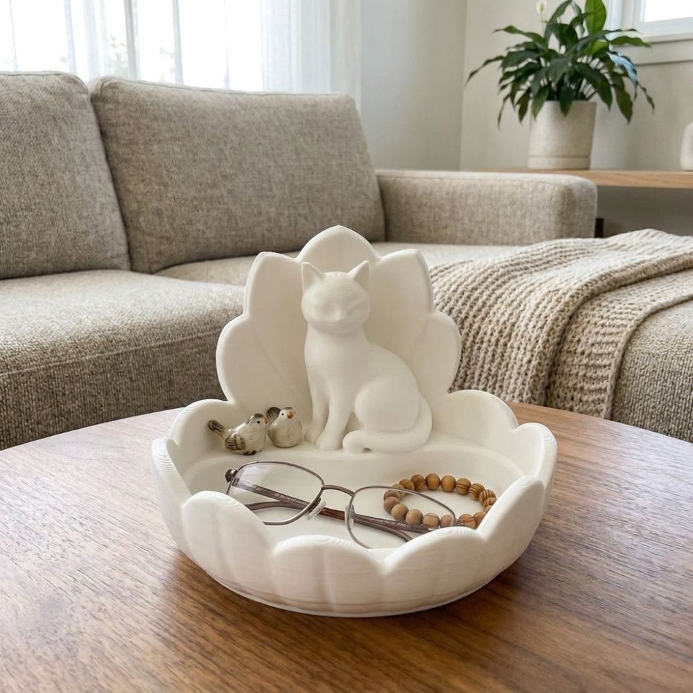 Cute Lotus Cat Jewelry Storage - 3D Printer Stand review and price